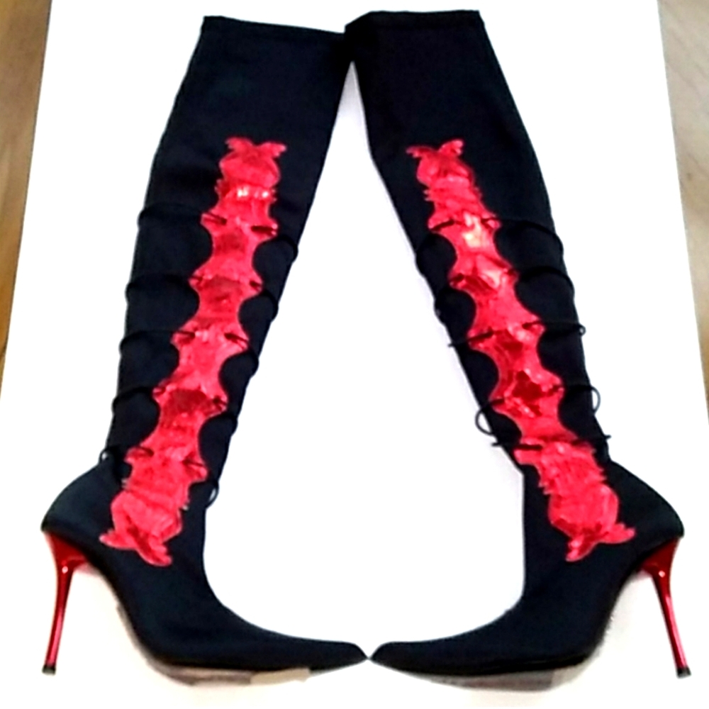 NWT Alberto Venturini ITALY Over-The-Knee Stiletto